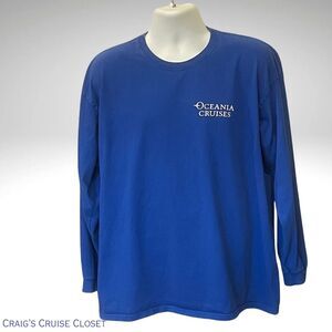 Men's Blue  ‘Oceania Cruiseline’ Long Sleeve Shirt